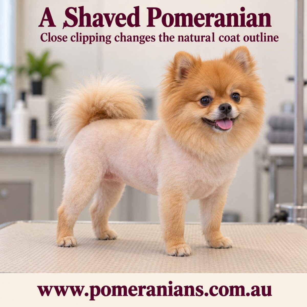 Shaved Pomeranian